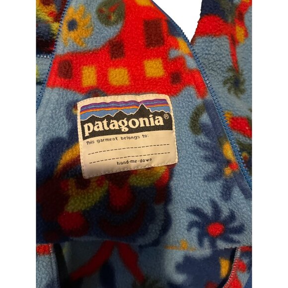 Patagonia Baby 3M Fleece Hooded Bunting Suit Owl Print Bird Print One-Piece - Picture 10 of 14